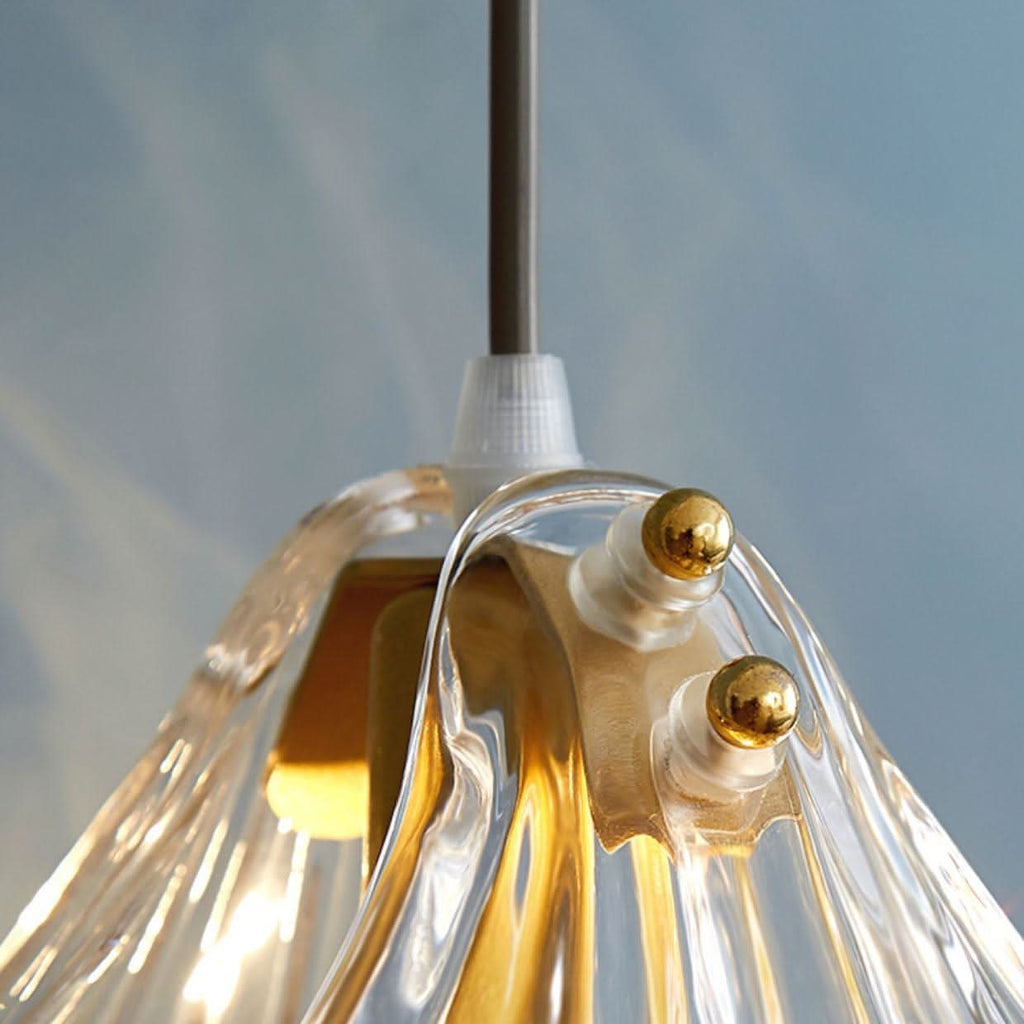 Mini Lampada a Sospensione a Conchiglia – Design Costiero in Vetro