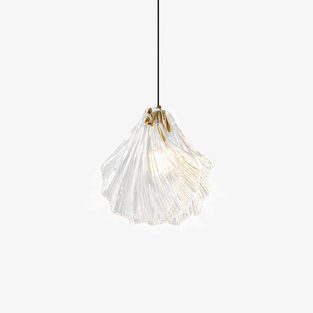 Mini Lampada a Sospensione a Conchiglia – Design Costiero in Vetro