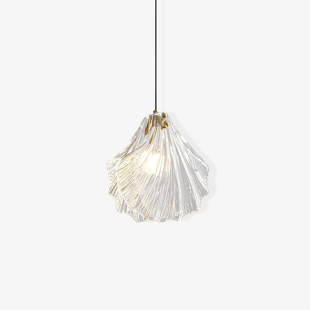 Mini Lampada a Sospensione a Conchiglia – Design Costiero in Vetro