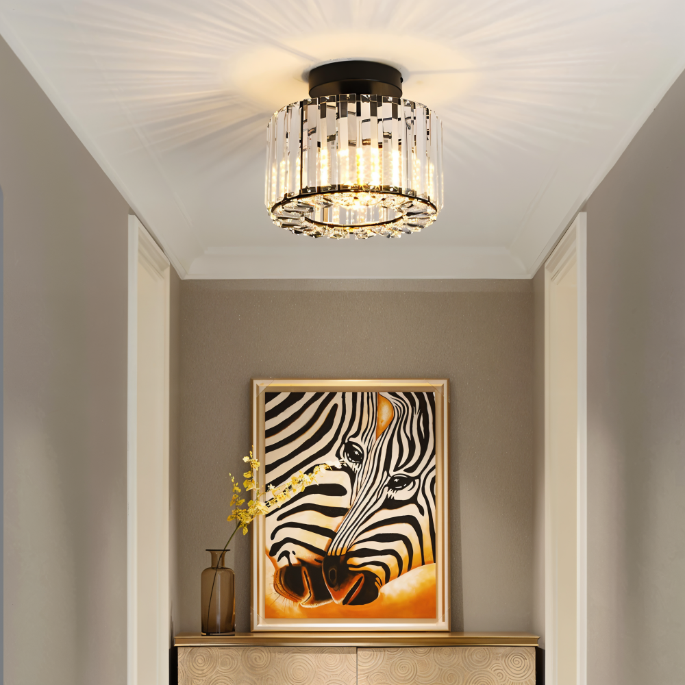 LustraVine – Lampada a soffitto in cristallo con design rotondo moderno