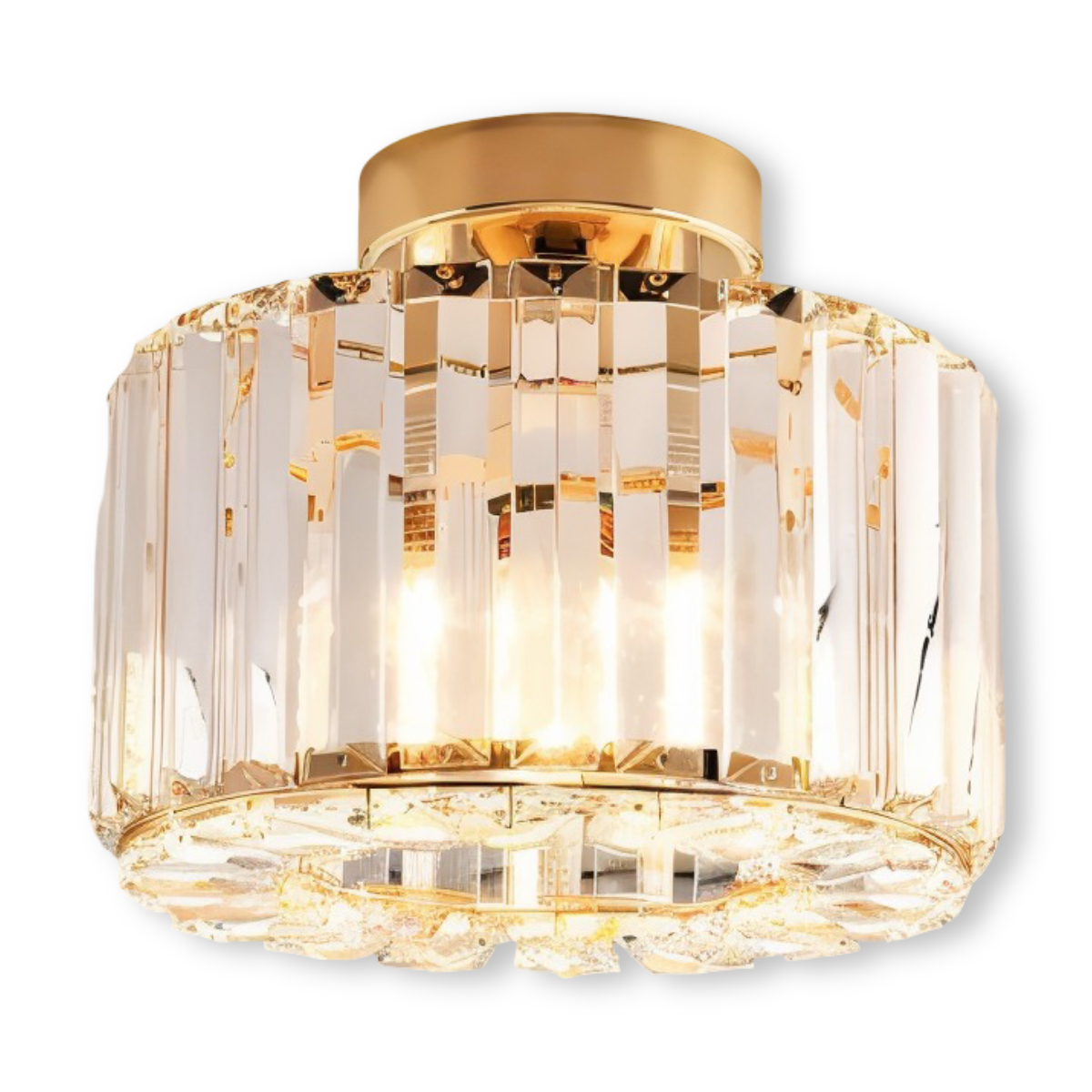 LustraVine – Lampada a soffitto in cristallo con design rotondo moderno