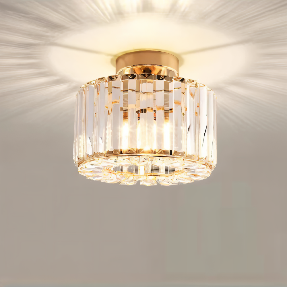 LustraVine – Lampada a soffitto in cristallo con design rotondo moderno
