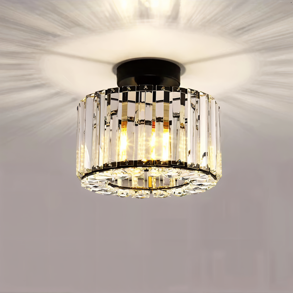 LustraVine – Lampada a soffitto in cristallo con design rotondo moderno
