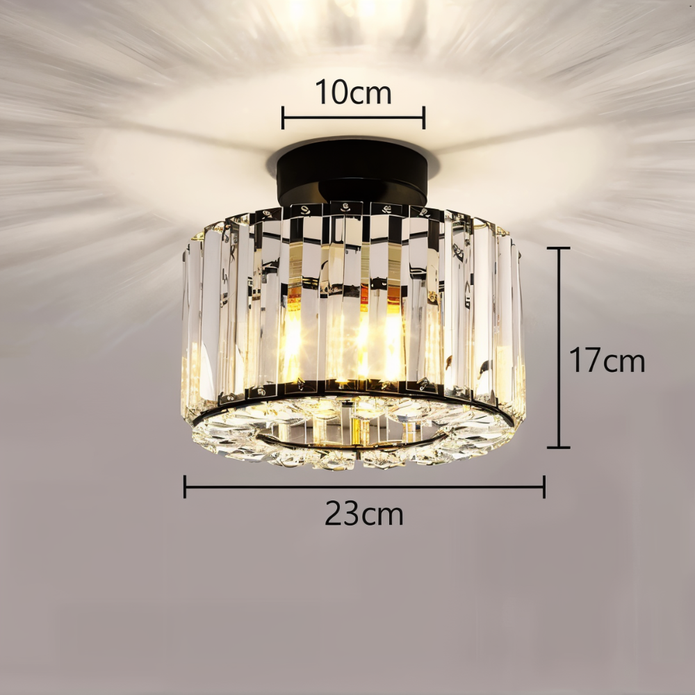 LustraVine – Lampada a soffitto in cristallo con design rotondo moderno