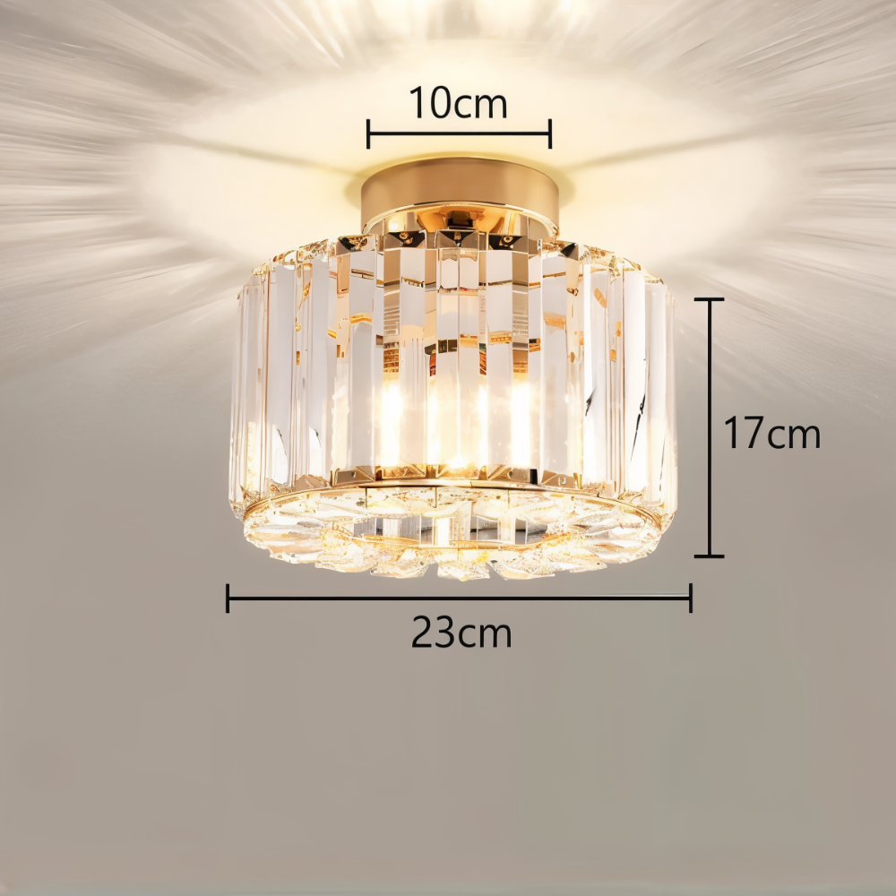 LustraVine – Lampada a soffitto in cristallo con design rotondo moderno