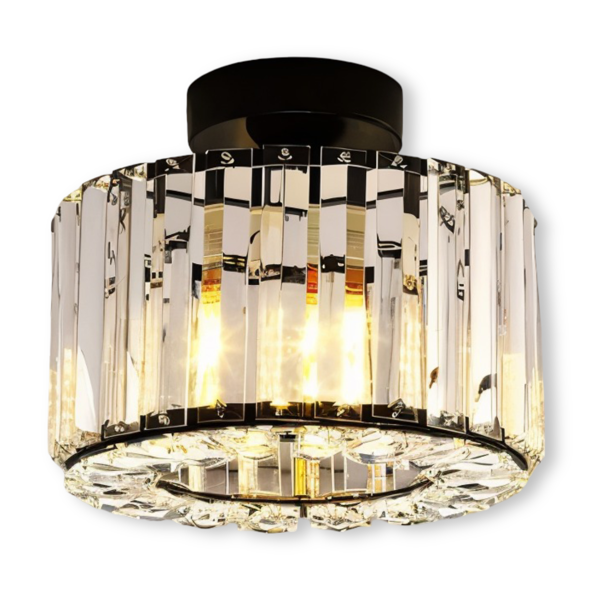 LustraVine – Lampada a soffitto in cristallo con design rotondo moderno
