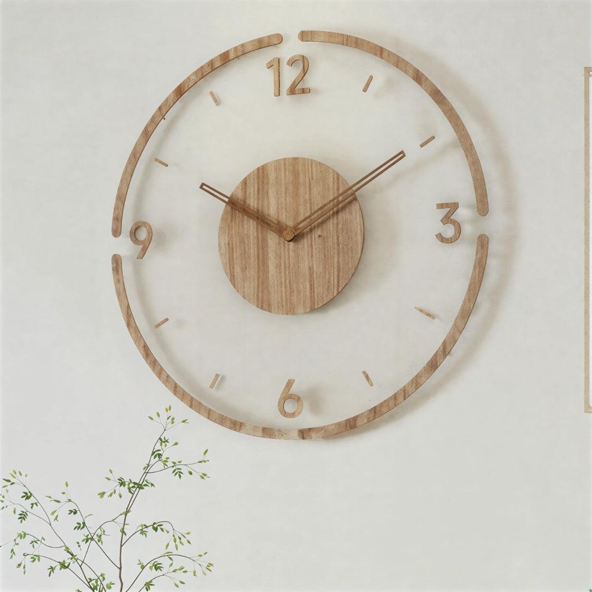 Orologio da Parete Silenzioso in Stile Mid Century Nordic per Decorazione d'Interni Contemporanei