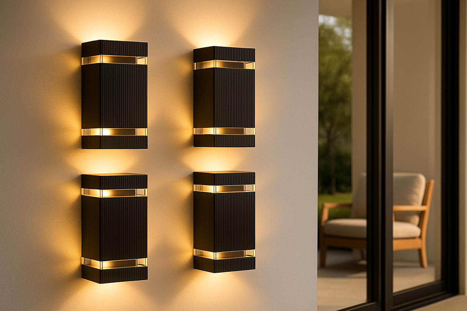 Lampada da Parete Esterna Moderna con Luce Su e Giù e Design Resistente alle Intemperie
