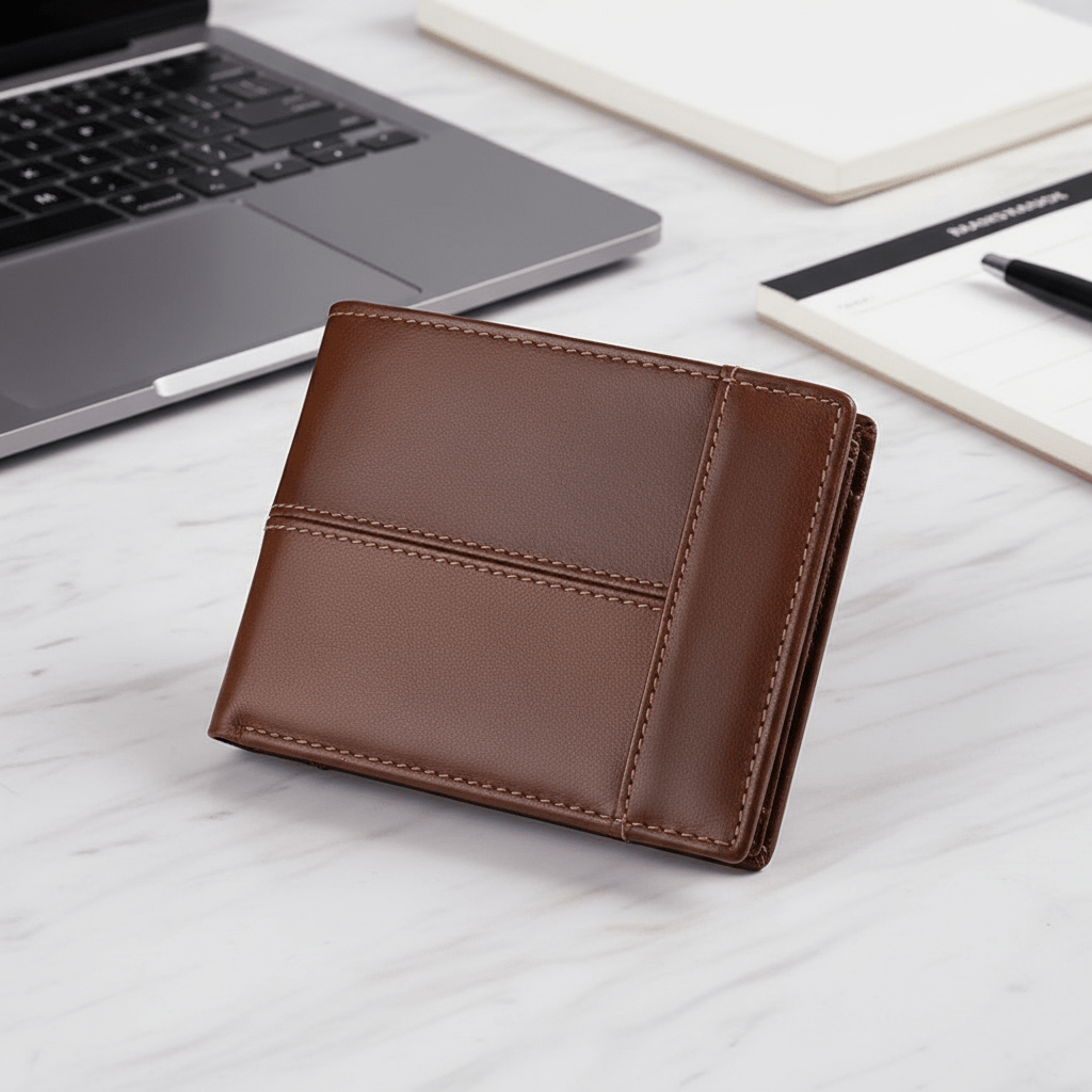 SAFEPOCKET – Portafoglio in vera pelle con blocco RFID per uomini