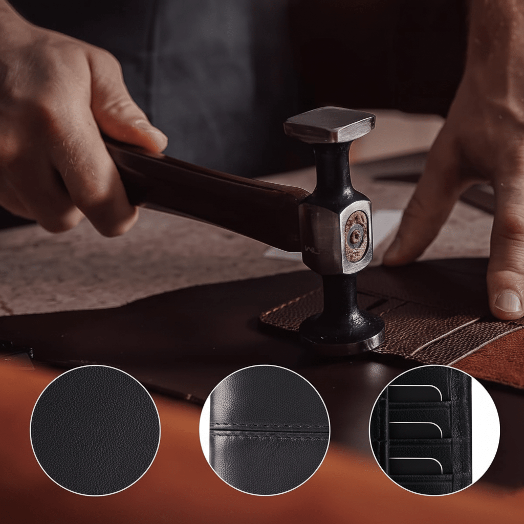 SAFEPOCKET – Portafoglio in vera pelle con blocco RFID per uomini
