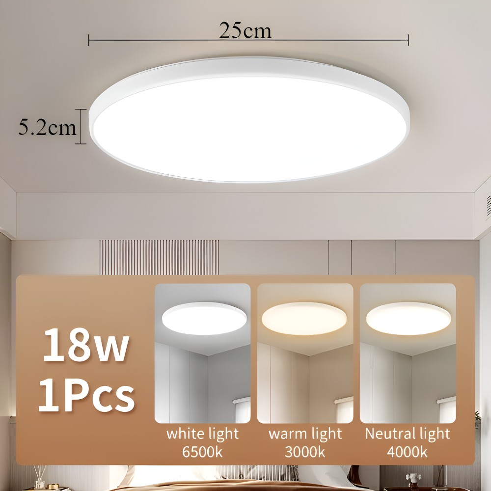 SlimCirc – Lampada da soffitto LED rotonda moderna con design ultrafine