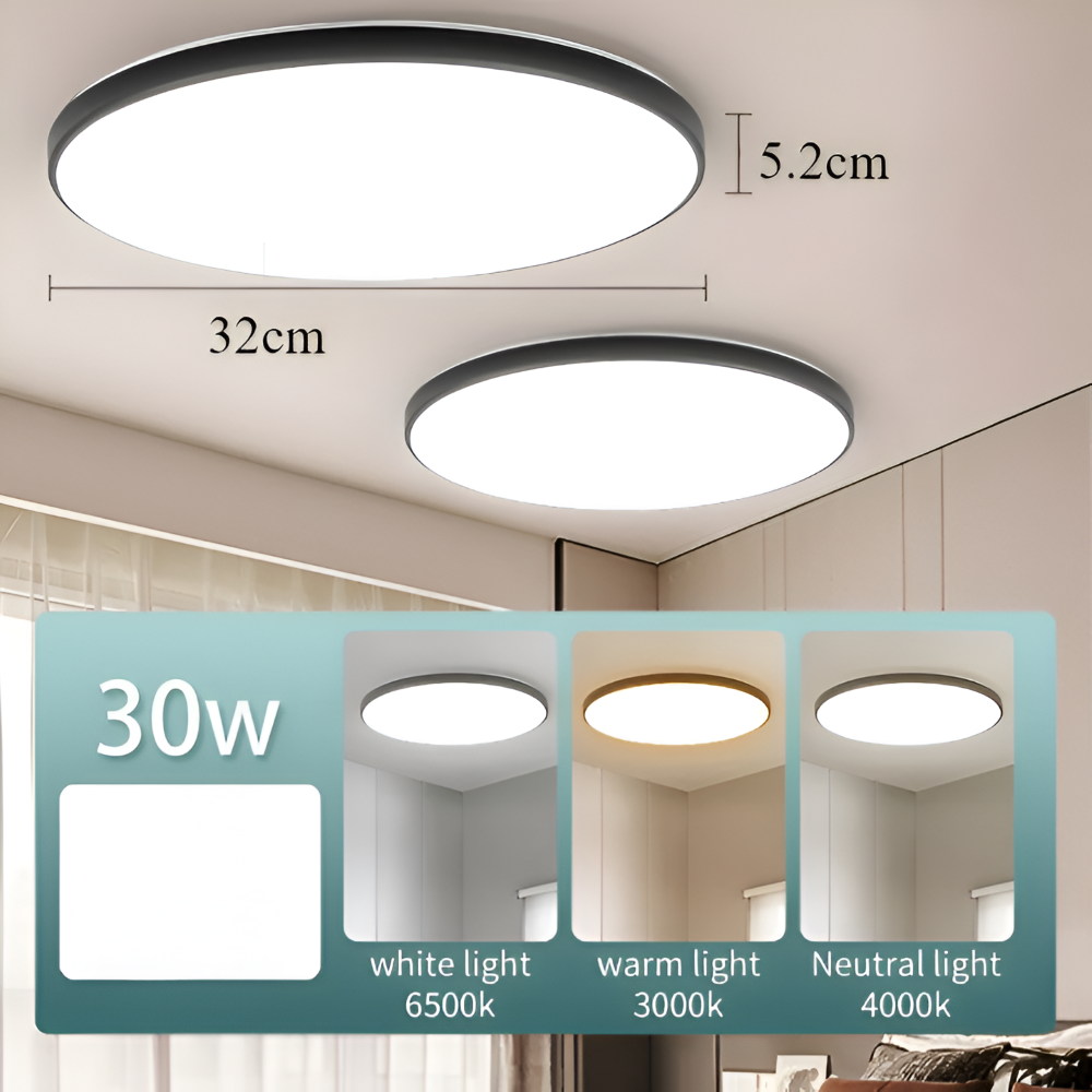 SlimCirc – Lampada da soffitto LED rotonda moderna con design ultrafine