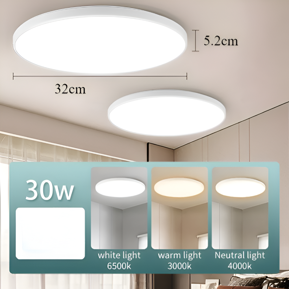 SlimCirc – Lampada da soffitto LED rotonda moderna con design ultrafine