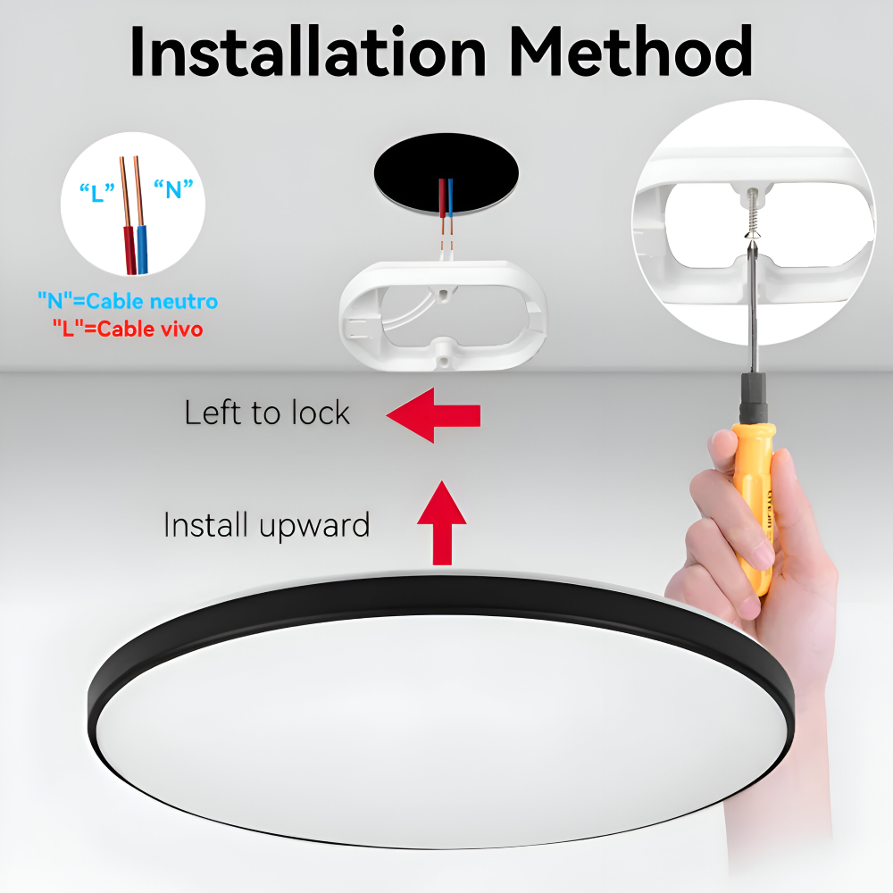 SlimCirc – Lampada da soffitto LED rotonda moderna con design ultrafine