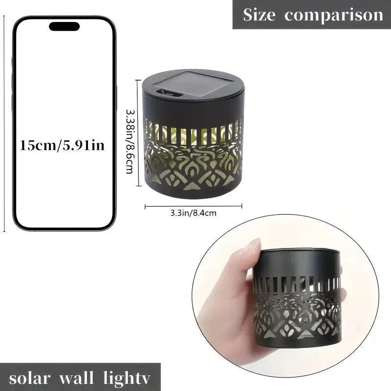 Lanterna Solare con Motivo Ombra | Accensione Automatica al Crepuscolo | Resistente alle Intemperie | GiardinoLuma