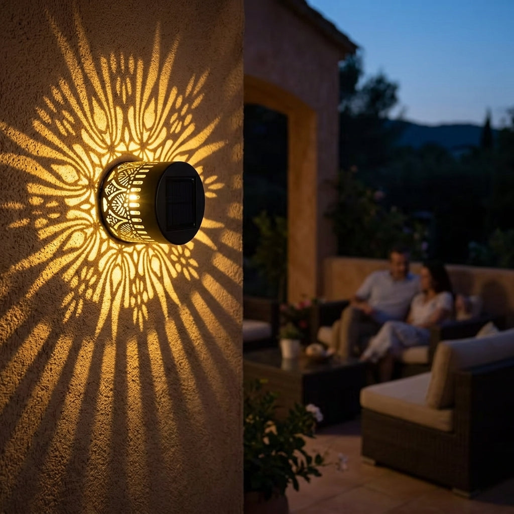 Lampada da Parete Solare | Motivo Mandala | Accensione Automatica | ShadowBloom