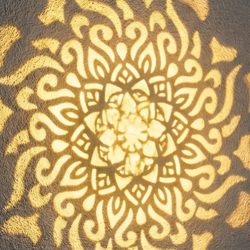 Lampada da Parete Solare | Motivo Mandala | Accensione Automatica | ShadowBloom