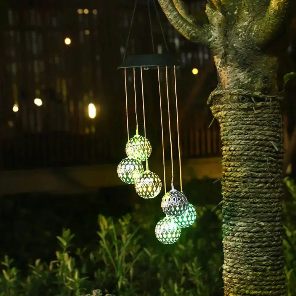 Solar-Windspiel | Illuminazione LED a cambio colore | Interruttore crepuscolare automatico | SolarSway