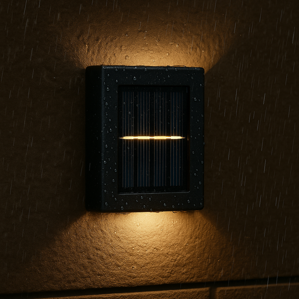 SolarGlow Luxe Lampade da Parete Solari – Senza Fili, Eleganti & Pronte per Serate Calde