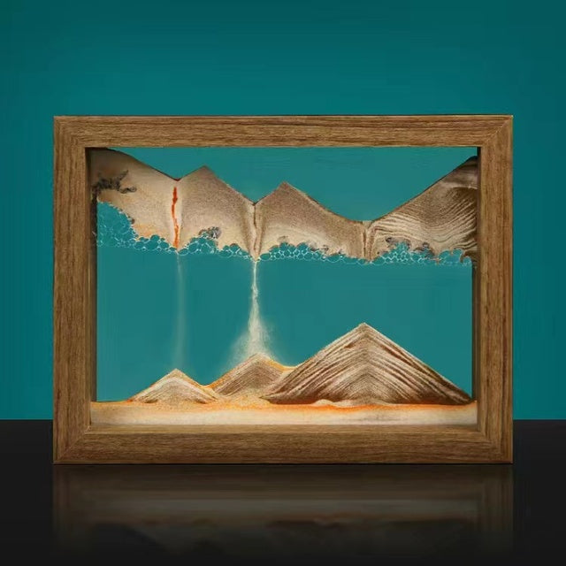 Pittura di sabbia rotante 3D in legno massello