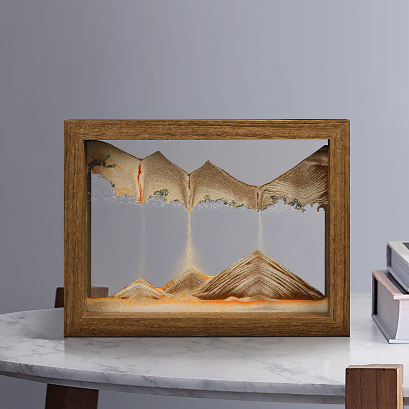 Pittura di sabbia rotante 3D in legno massello