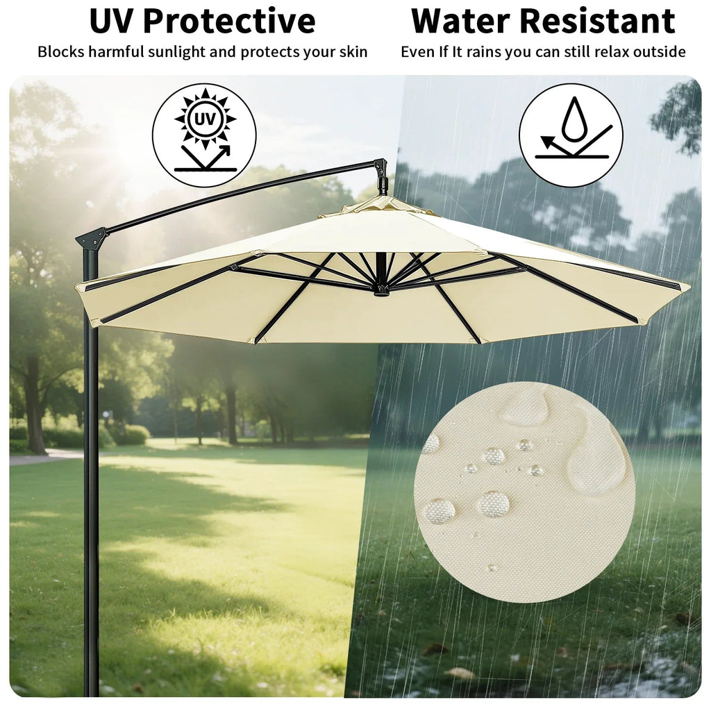 Copertura per Ombrellone | Protezione Meteorologica Impermeabile | Apertura di Ventilazione | TerraShade
