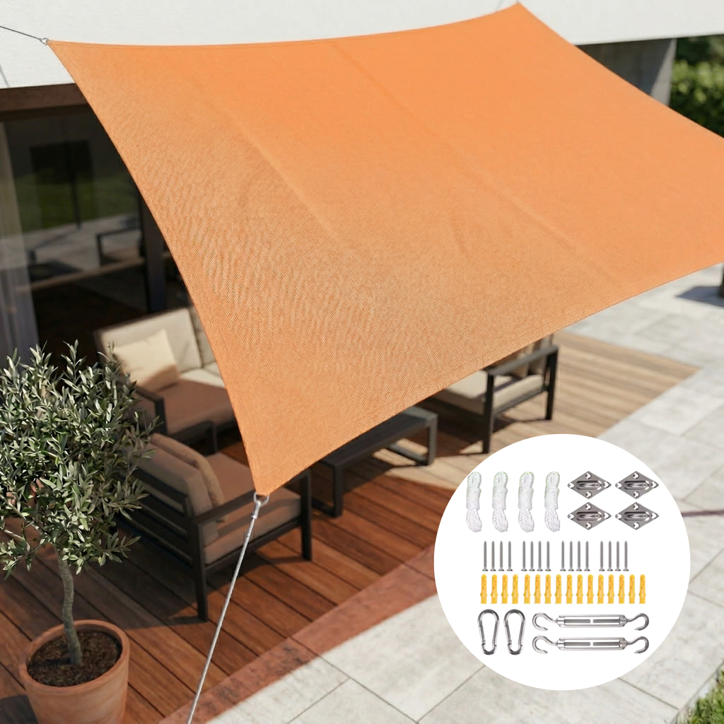 Tenda da Sole Rettangolare Impermeabile | Tessuto Outdoor Impermeabile | Protezione UV | SkyCover