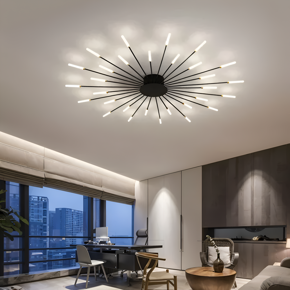 AureaSpiral – Lampada da soffitto LED di lusso con design ispirato ai fuochi d'artificio