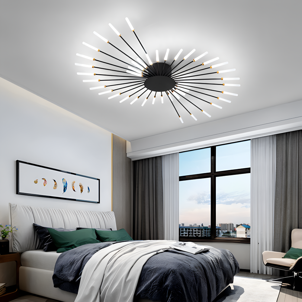 AureaSpiral – Lampada da soffitto LED di lusso con design ispirato ai fuochi d'artificio
