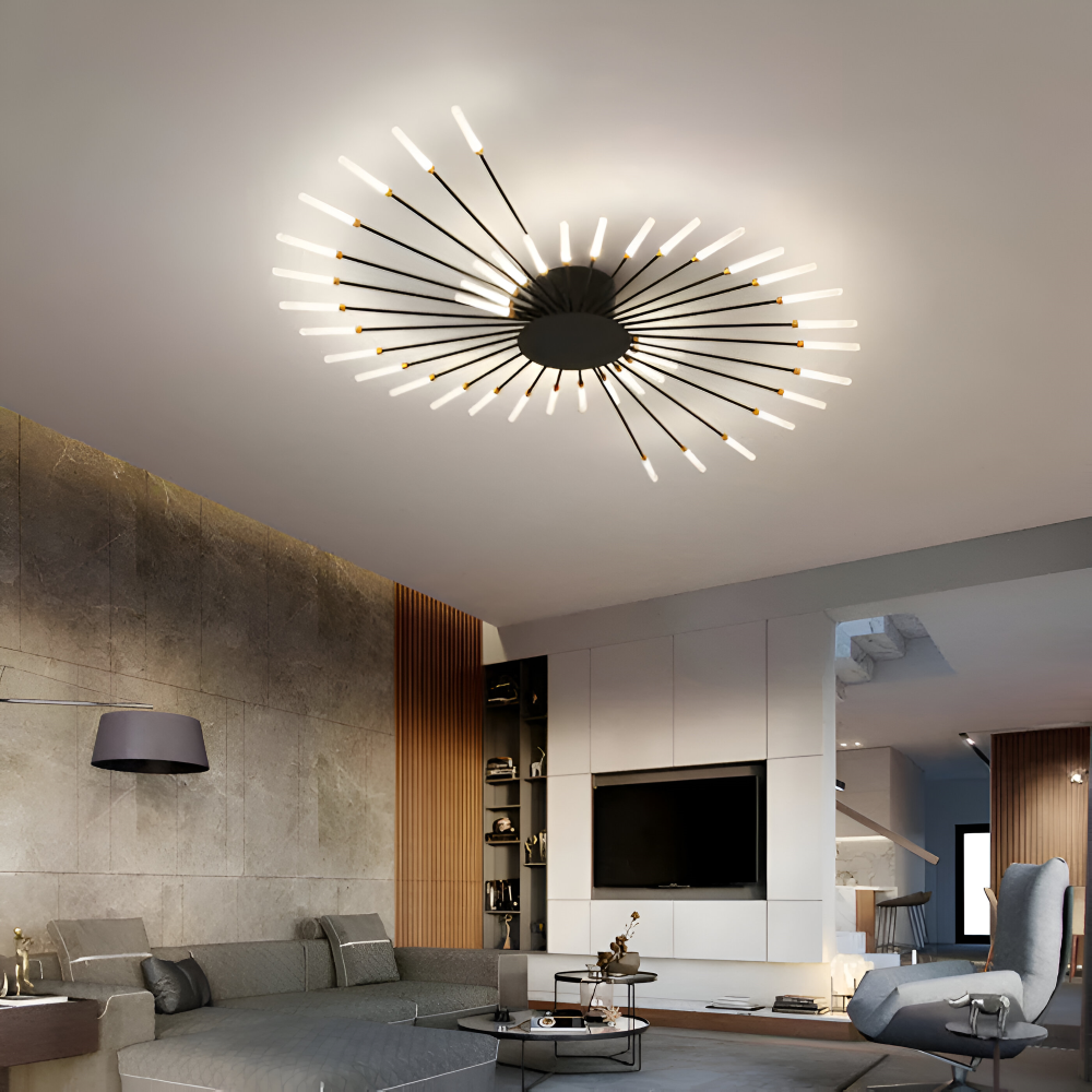 AureaSpiral – Lampada da soffitto LED di lusso con design ispirato ai fuochi d'artificio