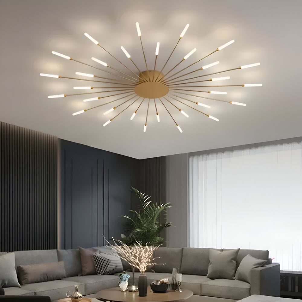 AureaSpiral – Lampada da soffitto LED di lusso con design ispirato ai fuochi d'artificio