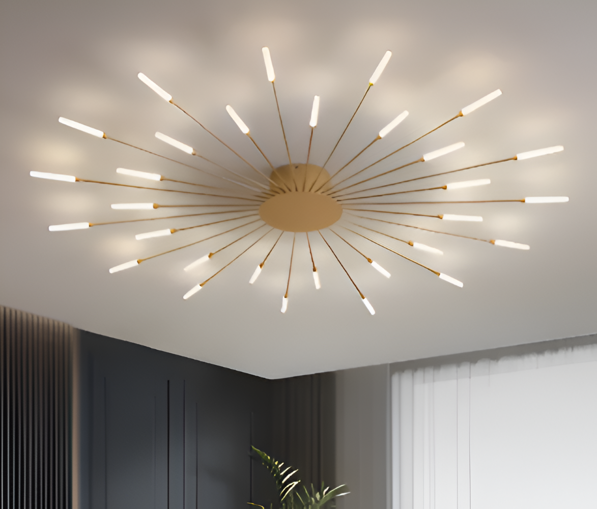 AureaSpiral – Lampada da soffitto LED di lusso con design ispirato ai fuochi d'artificio