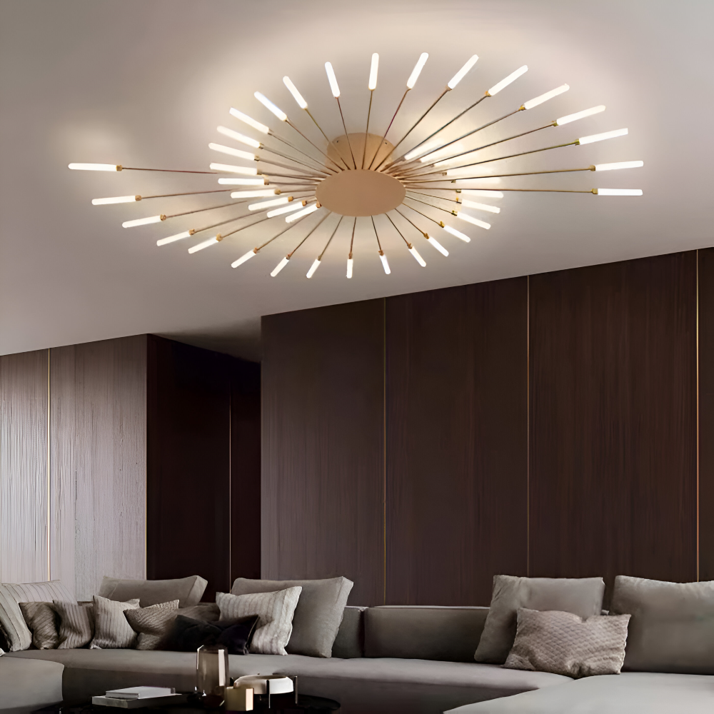AureaSpiral – Lampada da soffitto LED di lusso con design ispirato ai fuochi d'artificio