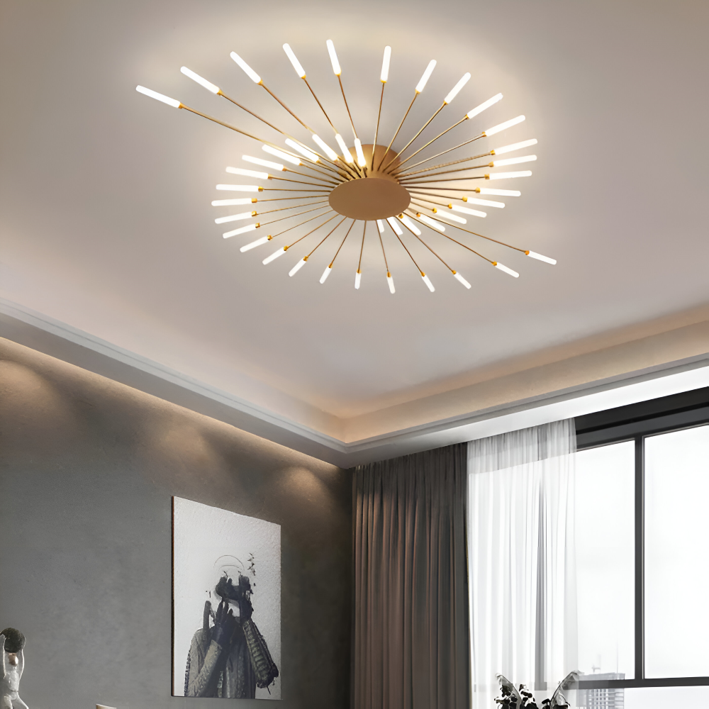 AureaSpiral – Lampada da soffitto LED di lusso con design ispirato ai fuochi d'artificio