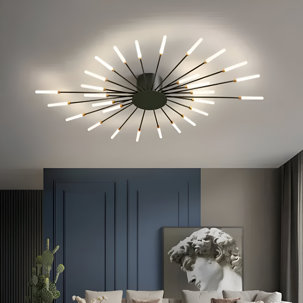 AureaSpiral – Lampada da soffitto LED di lusso con design ispirato ai fuochi d'artificio