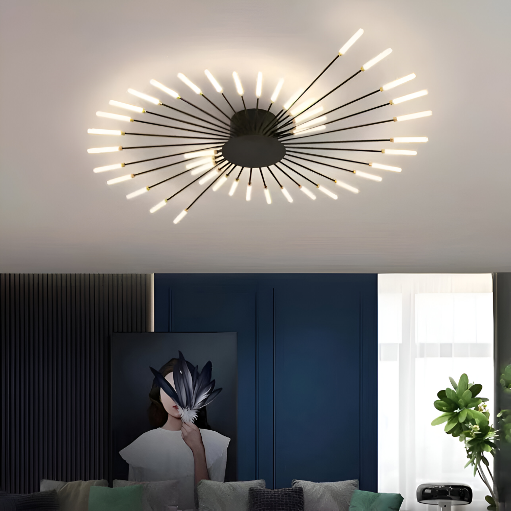 AureaSpiral – Lampada da soffitto LED di lusso con design ispirato ai fuochi d'artificio