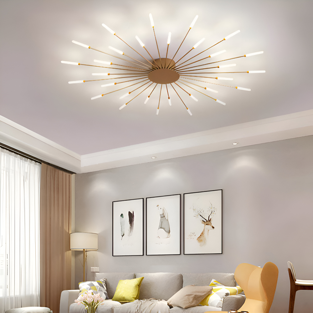 AureaSpiral – Lampada da soffitto LED di lusso con design ispirato ai fuochi d'artificio