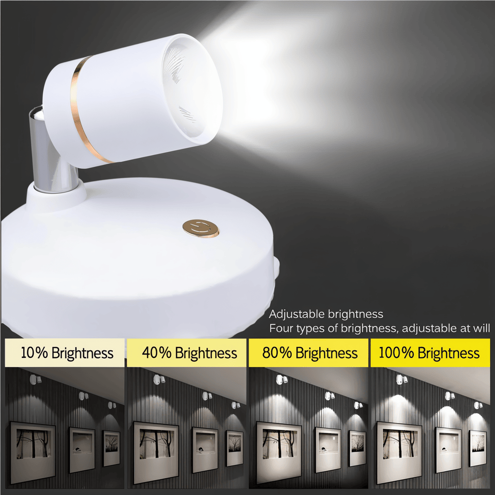 SpotMaster – Faretti LED dimmerabili con illuminazione accentuata senza fili