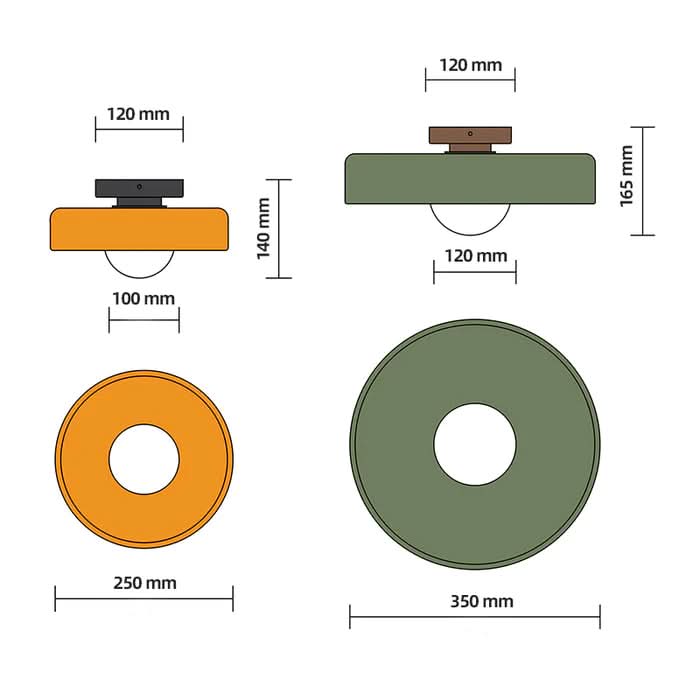 Lampada da Soffitto Rotonda dal Design Moderno – Lampada in Vetro Elegante per Interni Contemporanei