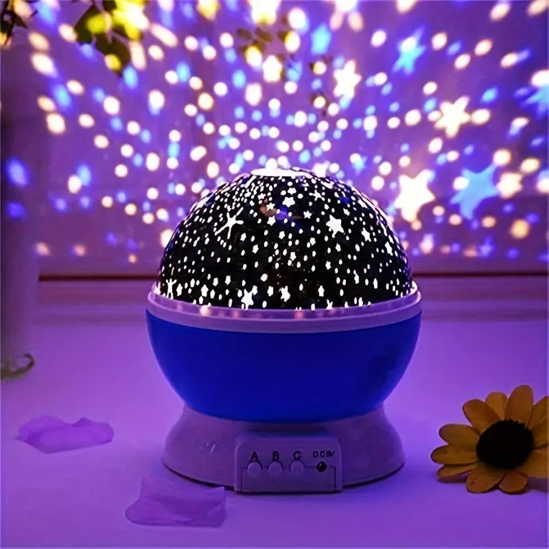 Lampada notturna proiettore di stelle con copertura a cupola rotante