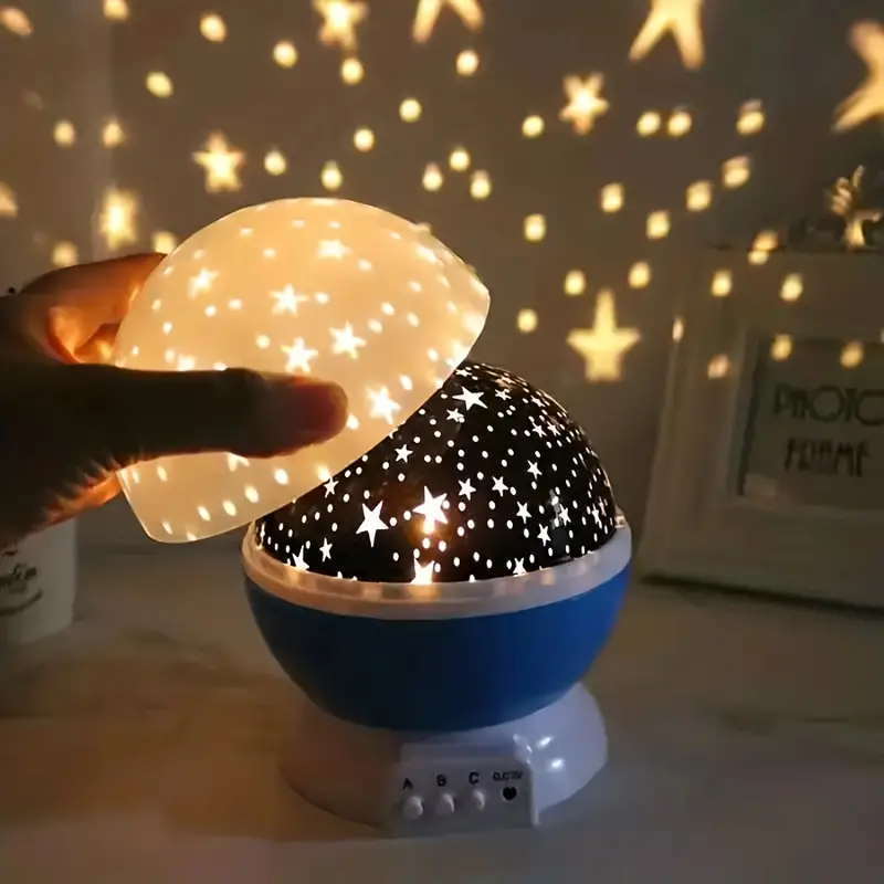 Lampada notturna proiettore di stelle con copertura a cupola rotante