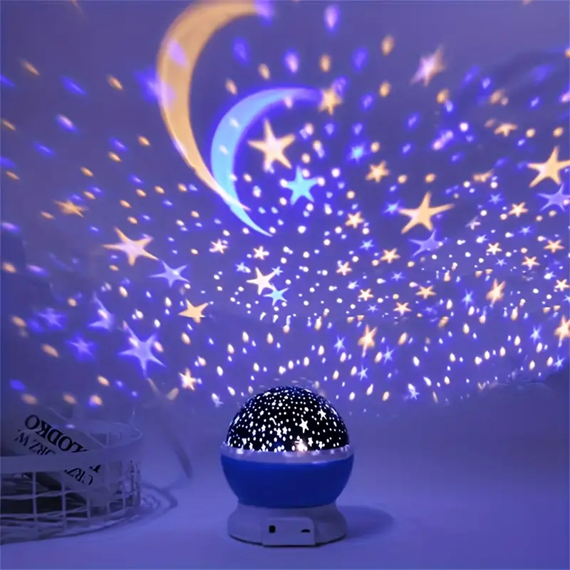Lampada notturna proiettore di stelle con copertura a cupola rotante