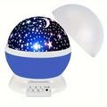 Lampada notturna proiettore di stelle con copertura a cupola rotante