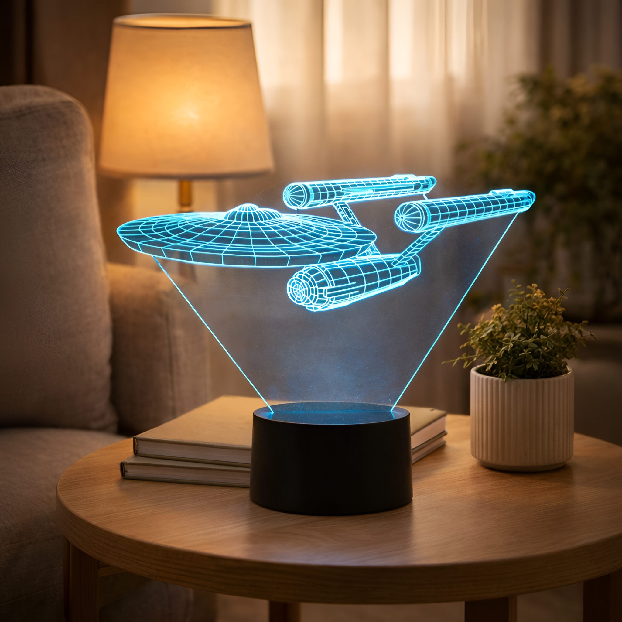 Holly - Lampada LED “Illusione ottica astronave”