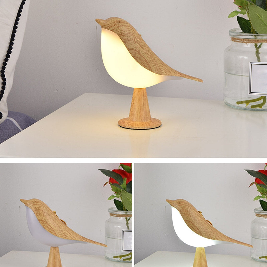 Uccello Lumi - Lampada da tavolo elegante con motivo di uccello e illuminazione LED – Illuminazione d'arredo elegante per ogni stanza