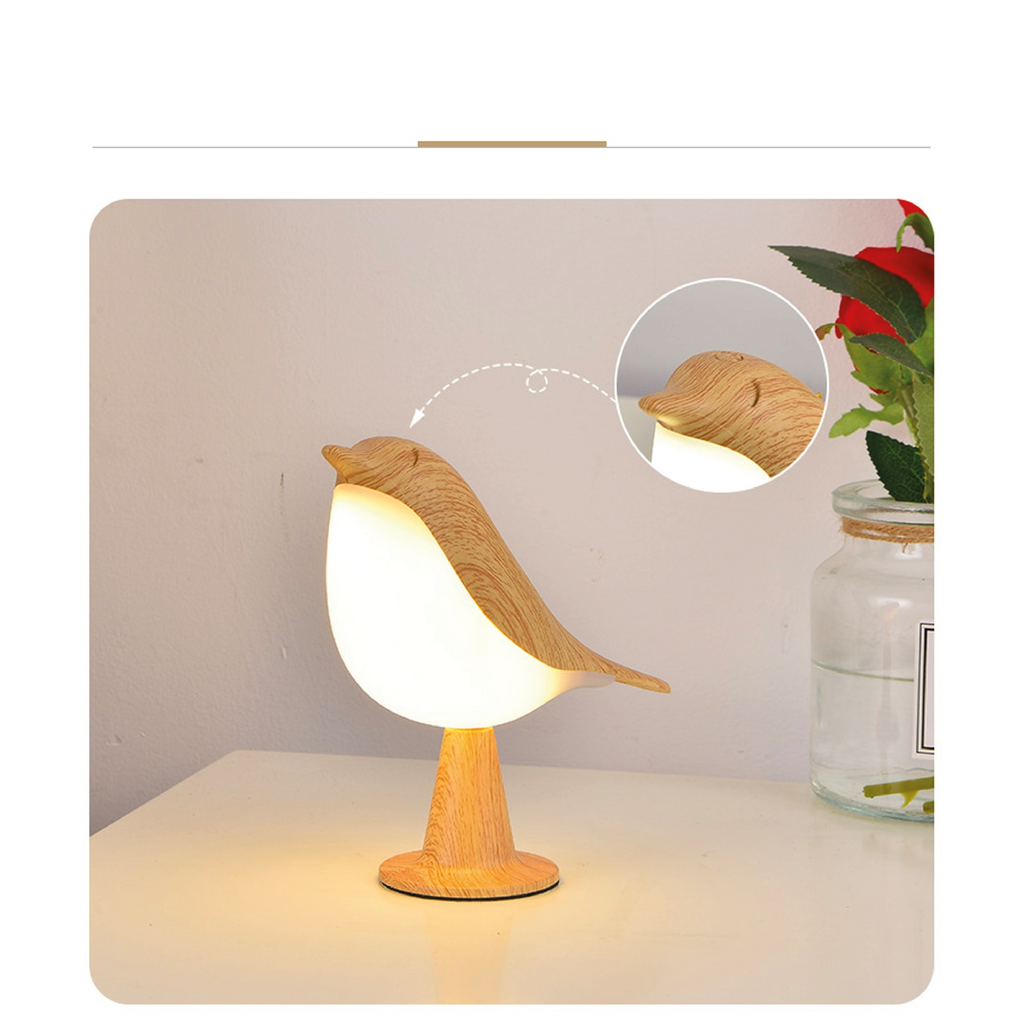 Uccello Lumi - Lampada da tavolo elegante con motivo di uccello e illuminazione LED – Illuminazione d'arredo elegante per ogni stanza