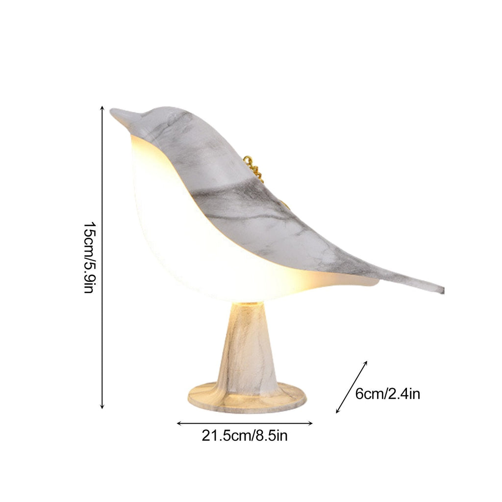 Uccello Lumi - Lampada da tavolo elegante con motivo di uccello e illuminazione LED – Illuminazione d'arredo elegante per ogni stanza