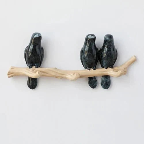 Fågelfröjd – Appendiabiti da Parete in Legno con Design Ispirato alla Natura