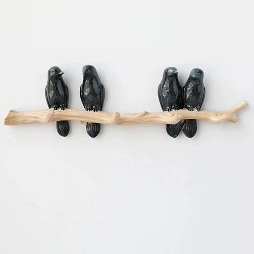 Fågelfröjd – Appendiabiti da Parete in Legno con Design Ispirato alla Natura