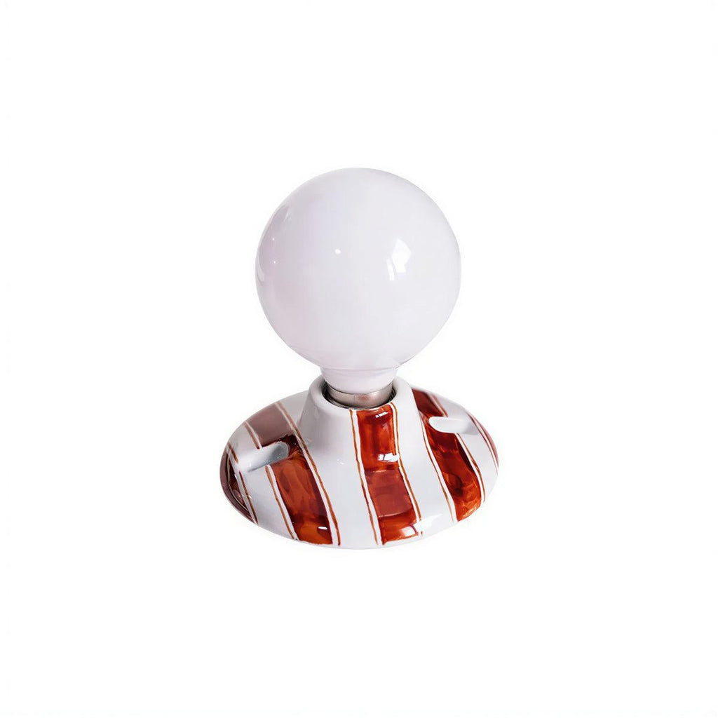 Lampada da Parete a Incasso Striata con Design a Bulbo Globoso